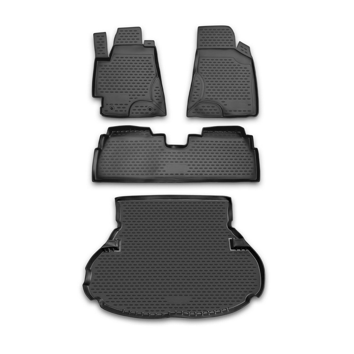 Toyota Highlander 3D Floor-Trunk Mats - Omac - SUV KIT - Black - '01-'07 Toyota Highlander 3D Floor-Trunk Mats - Omac - SUV KIT - Black - '01-'07